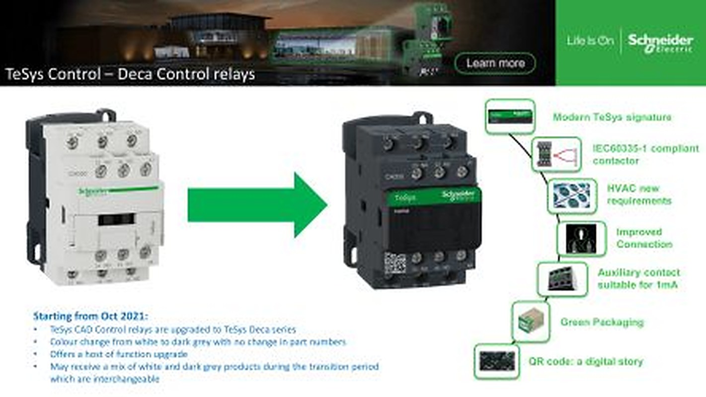 Schneider Electric TeSyS CA Contactor, 240V ac Coil, 5-Pole, 10 A 240V, 5 NO, 690V ac