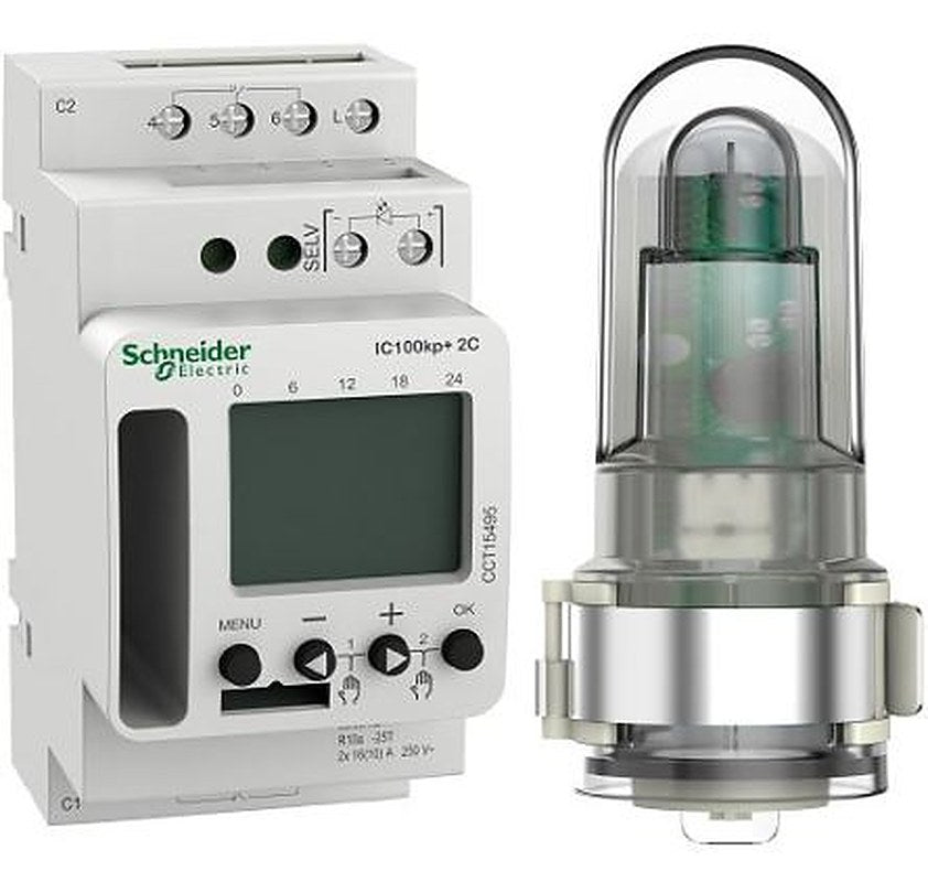 Schneider Electric Programmable Twilight Switch Time Switch 230 V ac, 2-Channel