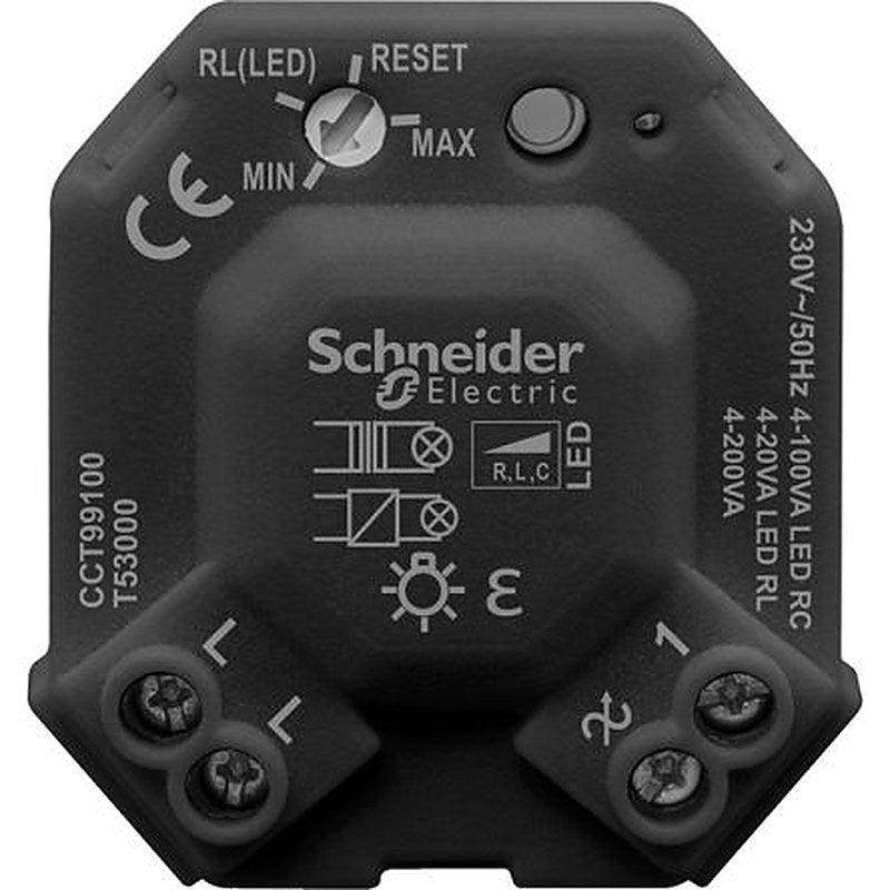 Schneider Electric Black Dimmer Light Switch, 1 Gang, D-Life