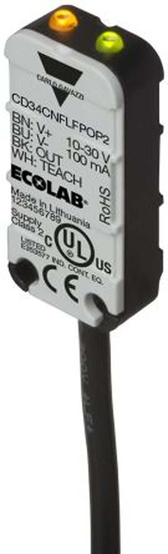 Carlo Gavazzi CD34CNFLFN Series Capacitive Sensor Level Sensor, Flush, Housing Plastic