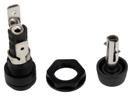 Eaton 16A Panel Mount Fuse Holder, 1P-Pole for 1/4 x 1-1/4 in, 25V