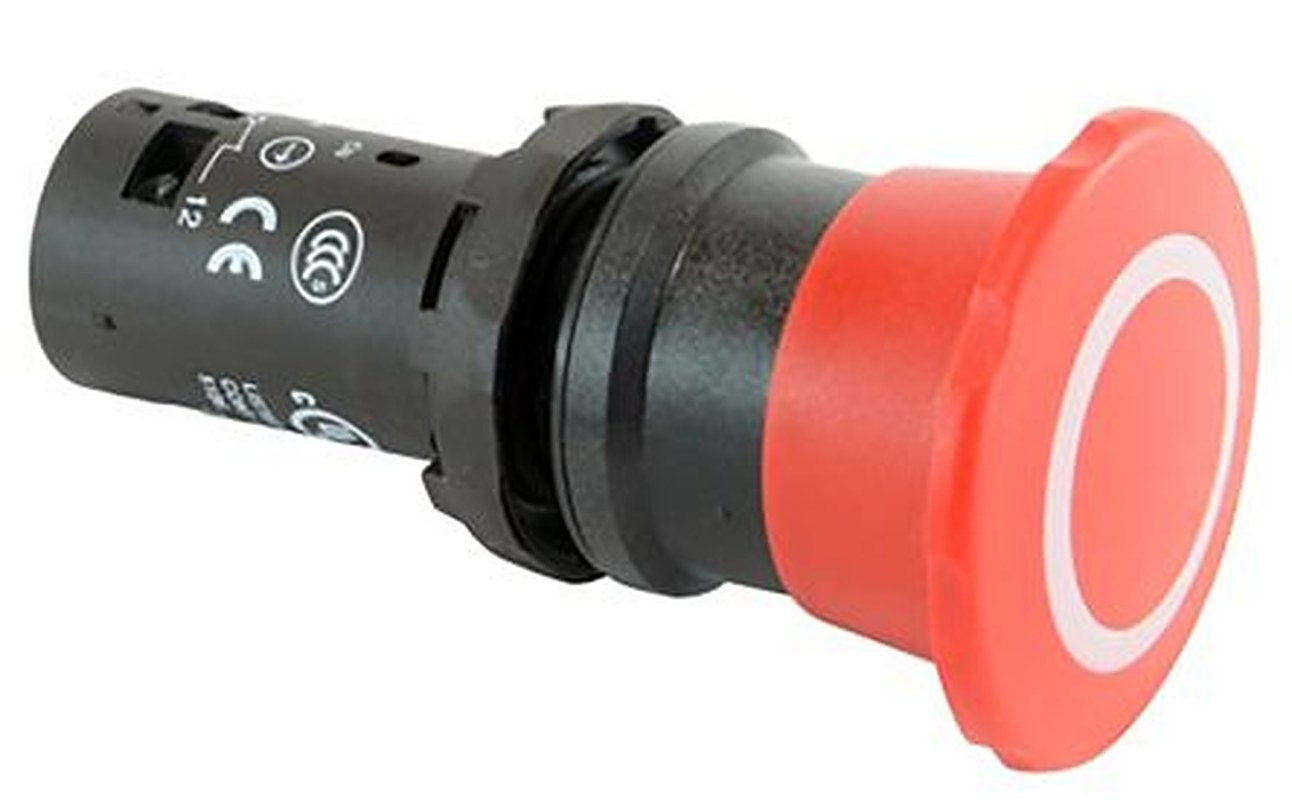 ABB 1SFA Series Pull Release Emergency Stop Push Button, Panel Mount, 22.5 mm Cutout, SPDT, IP69K, IP66, IP67