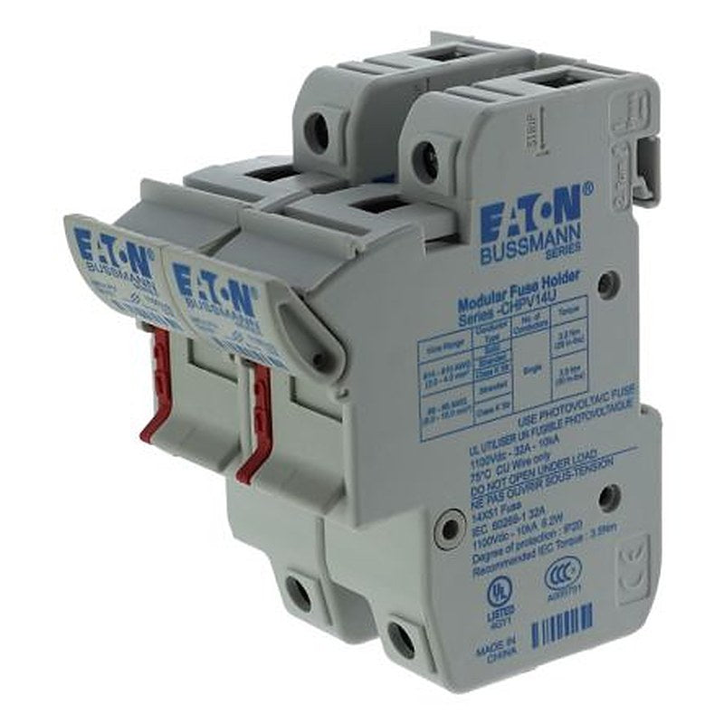 Eaton 50A Fuse Holder for 14 x 51 mm, 2P-Pole, 1500V