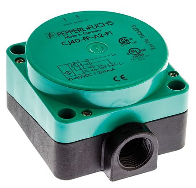 Pepperl + Fuchs CJ40-FP-A2-P1 Block Capacitive Proximity Sensor 40 mm, M20 x 1.5 PNP 200mA 60V 60 V dc