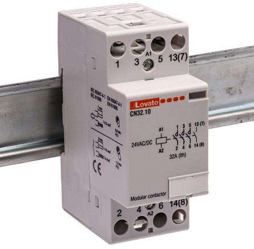 Lovato CN Contactor, 24V ac/dc Coil, 4-Pole, 32 A 24V ac/dc, 4 NO, 110V ac