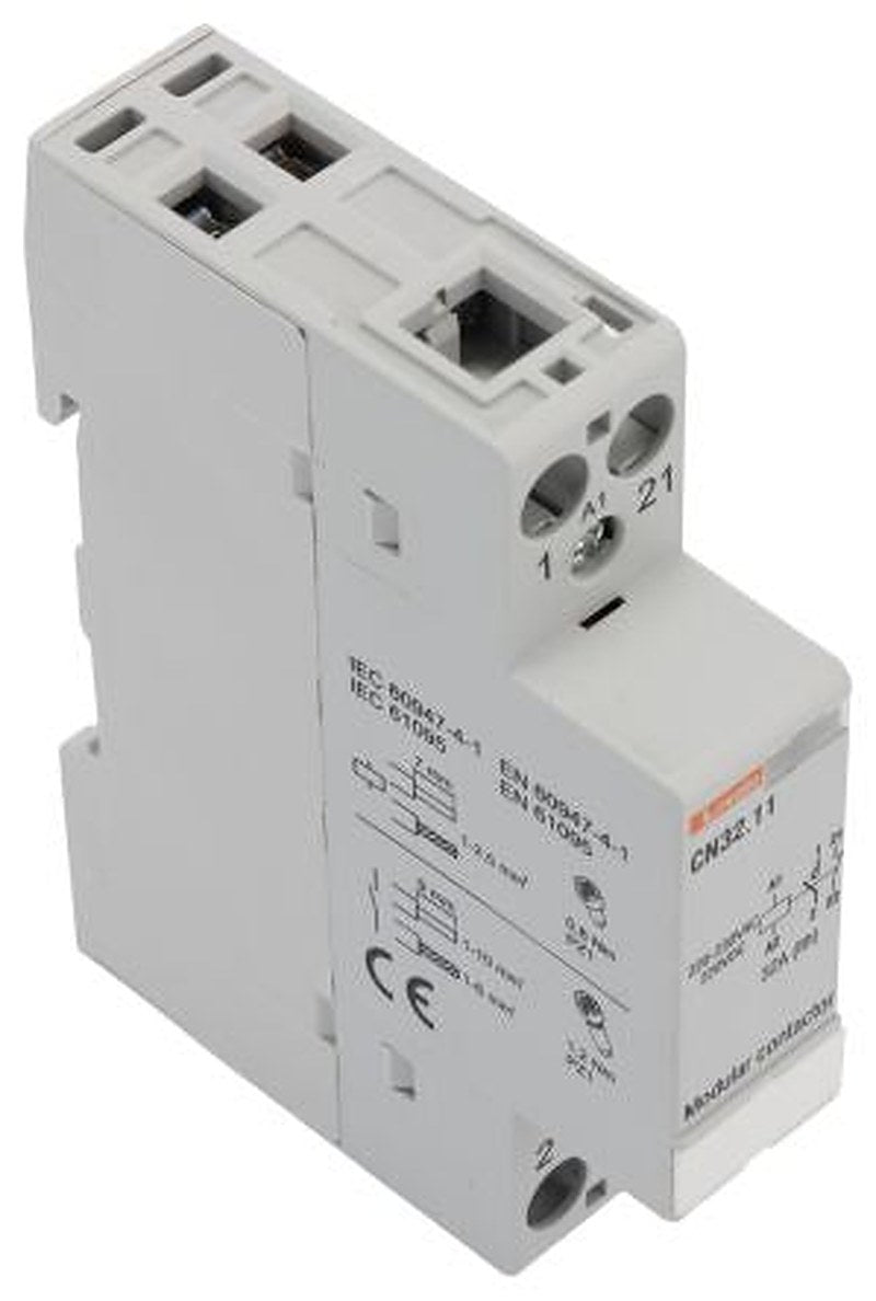 Lovato CN Contactor, 220V ac, 230 V ac Coil, 1-Pole, 32 A 220V, 1 NO/1 NC, 440V