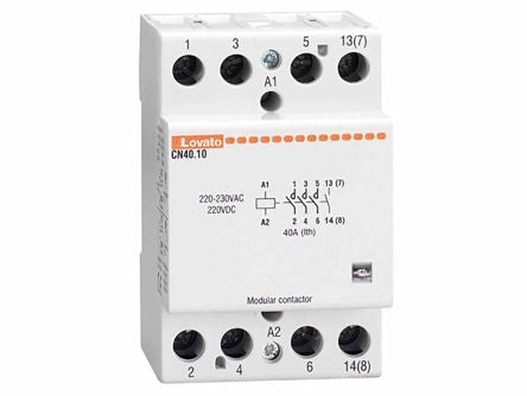 Lovato CN Contactor, 24V ac/dc Coil, 4-Pole, 40 A 24V ac/dc, 4 NO, 110V ac