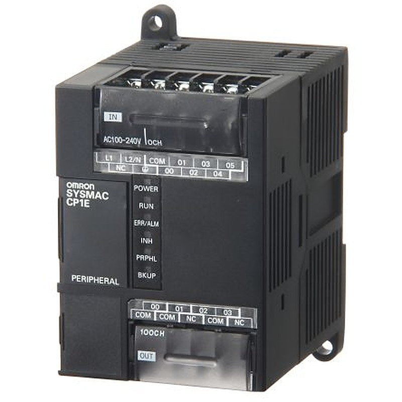 Omron CP1E Series PLC CPU, Transistor (Sourcing) Type, Transistor (Sinking), Relay Output, 6-Input4 Outputs