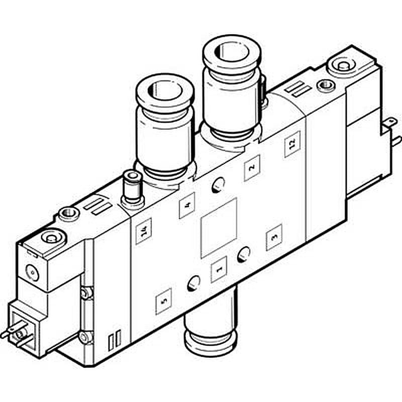 Festo Pneumatic Solenoid Valve - 5/2 Double Solenoid Electric G CPE24-M2H-5JS-QS-12  Series 110V