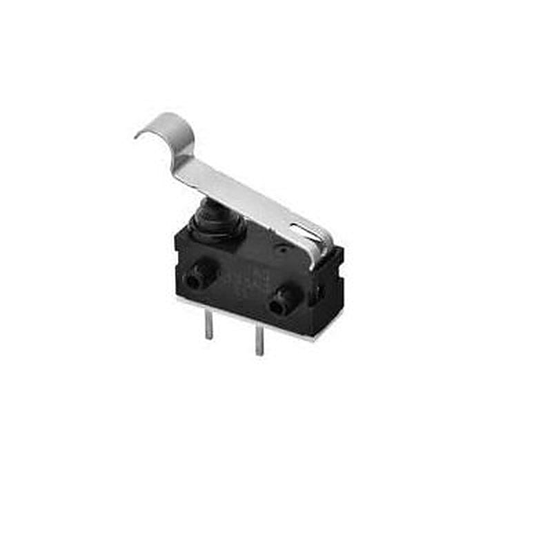 Omron Long Straight Lever Subminiature Micro Switch, Wire Terminal, 0.1A, 12 V dc, SPST, IP67