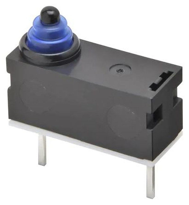Omron Pin Plunger Subminiature Micro Switch, Right Angle Terminal, 12 V dc, SPST, IP67