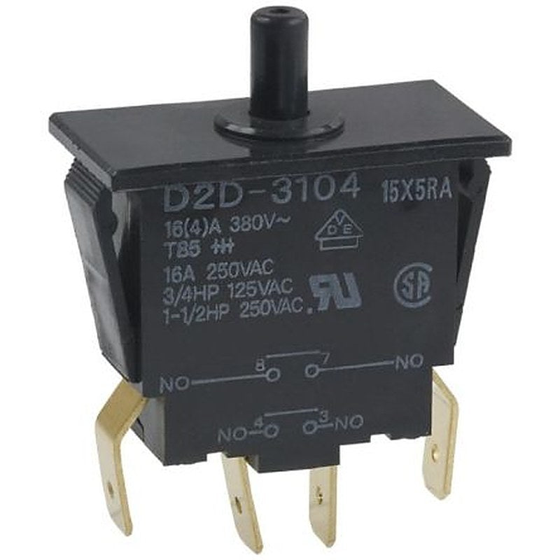 Omron Door Switch, DPST-NC, DPST-NO, SPST-NC, SPST-NO Plunger 16 A IP40, -25 °C, 85 °C