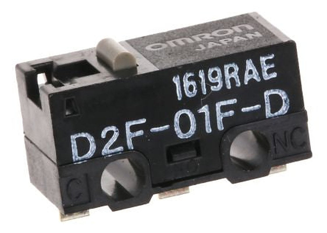 Omron Pin Plunger Micro Switch, Solder Terminal, 100mA, 30 V dc, SPDT, IP40