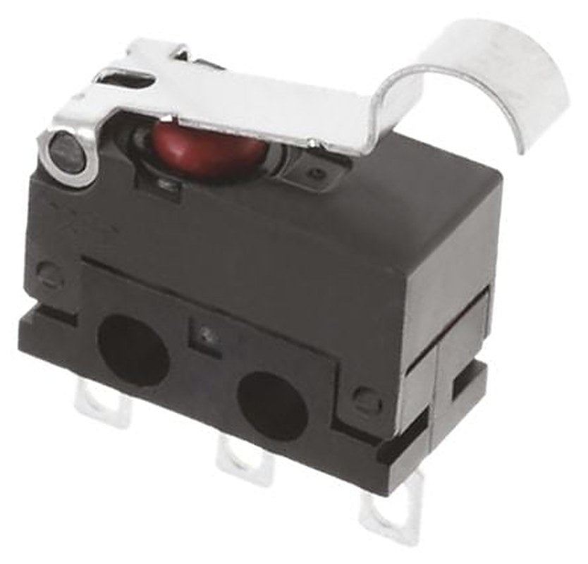 Omron Simulated Roller Lever Micro Switch, Solder Lug Terminal, 2 A, 30 V dc, SPCO, IP6X