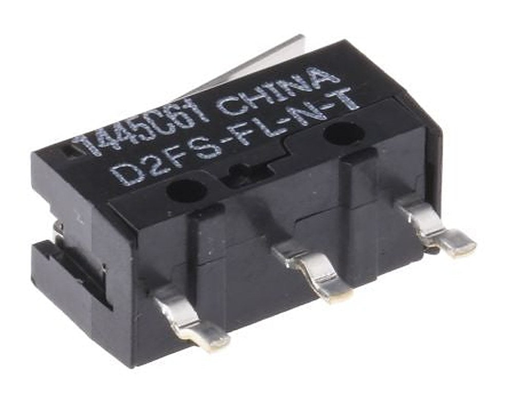 Omron Hinge Lever Micro Switch, PCB Terminal Terminal, 0.1A, 600 V ac, 6 V dc, SPST, IP40