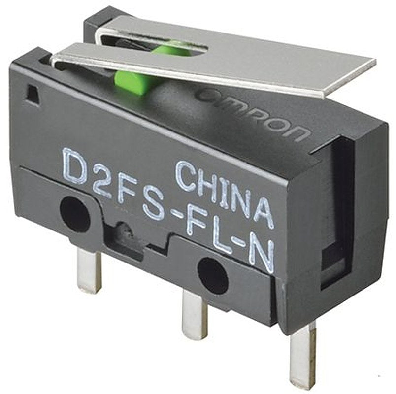 Omron Hinge Lever Micro Switch, PCB Terminal Terminal, 0.1A, 600 V ac, 6 V dc, SPST, IP40