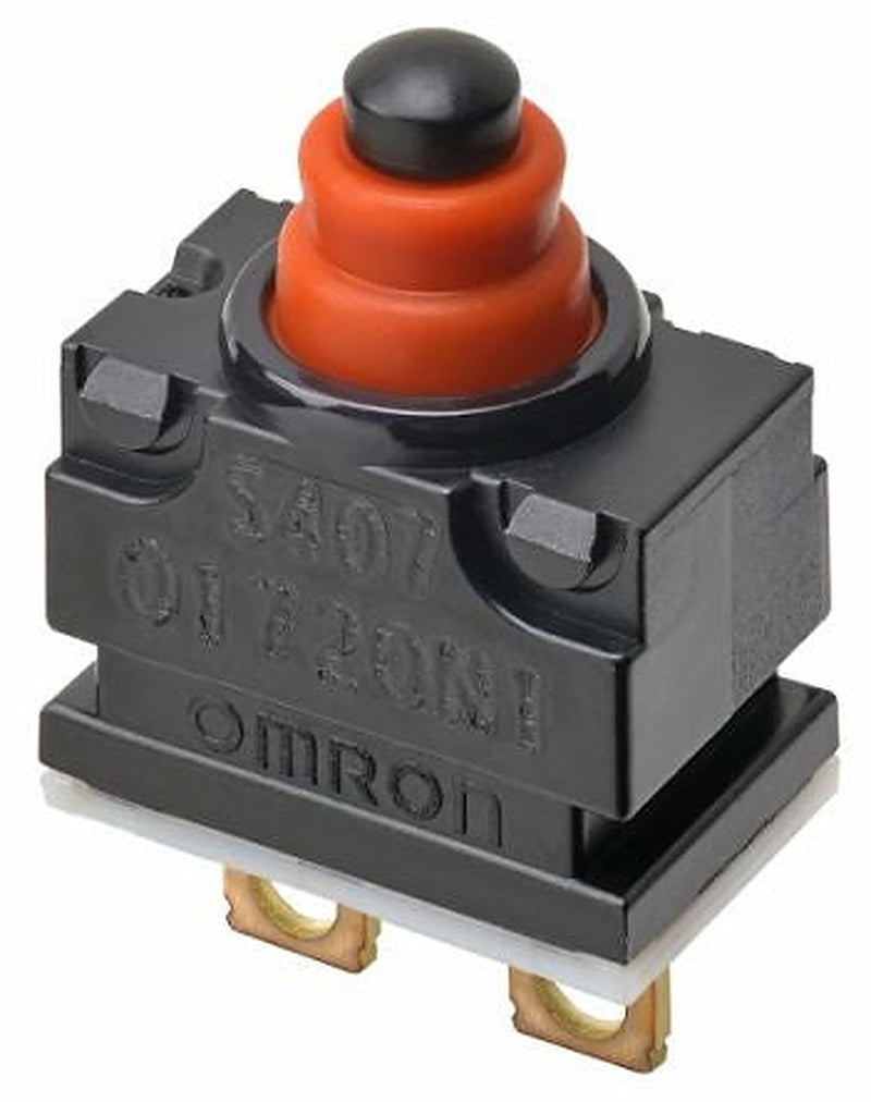 Omron Pin Plunger Subminiature Micro Switch, Solder Terminal, 1 mA, 13.5 V dc, SPST-NC, IP67