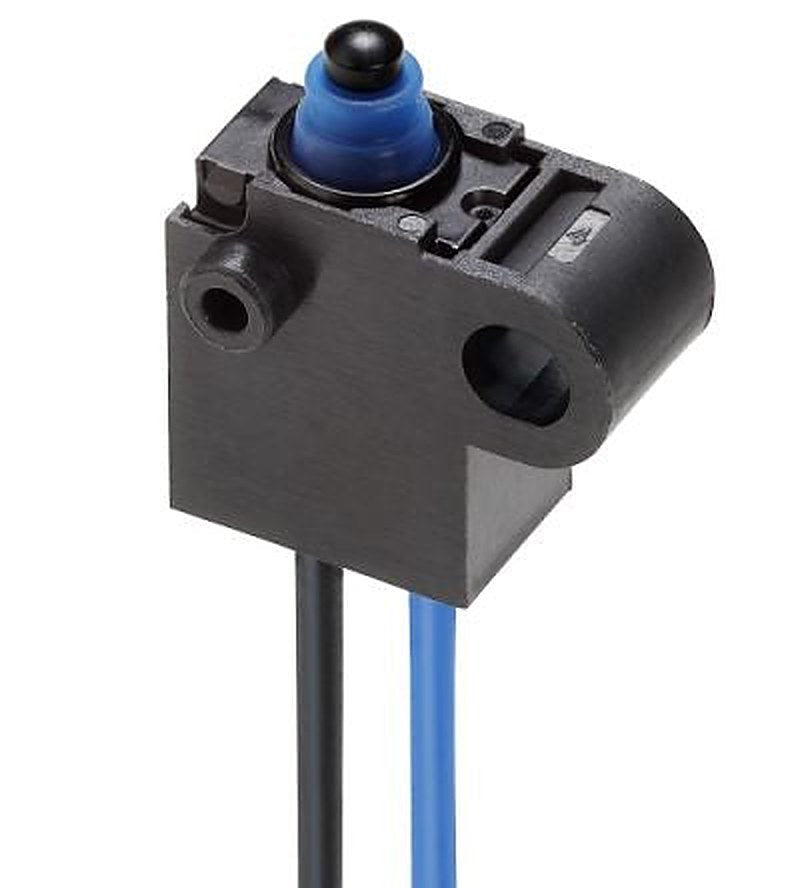 Omron Pin Plunger Subminiature Micro Switch, Wire Terminal, 1 mA, 13.5 V dc, SPST-NO, IP67