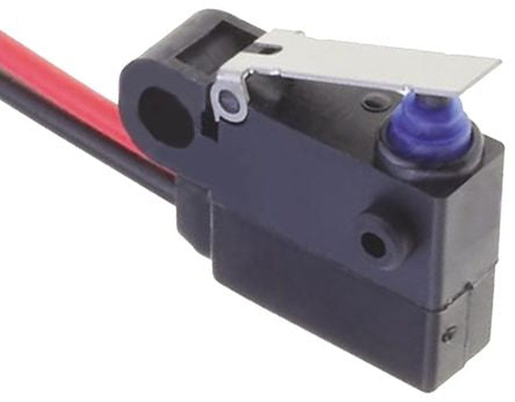 Omron Hinge Lever Micro Switch, Pre-Wired Terminal, 2A, SPST, IP67
