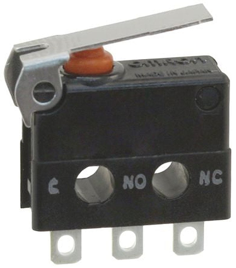 Omron Short Lever Micro Switch, Solder Terminal, 0.1A, 600 V ac, 30 V dc, SPDT, IP67