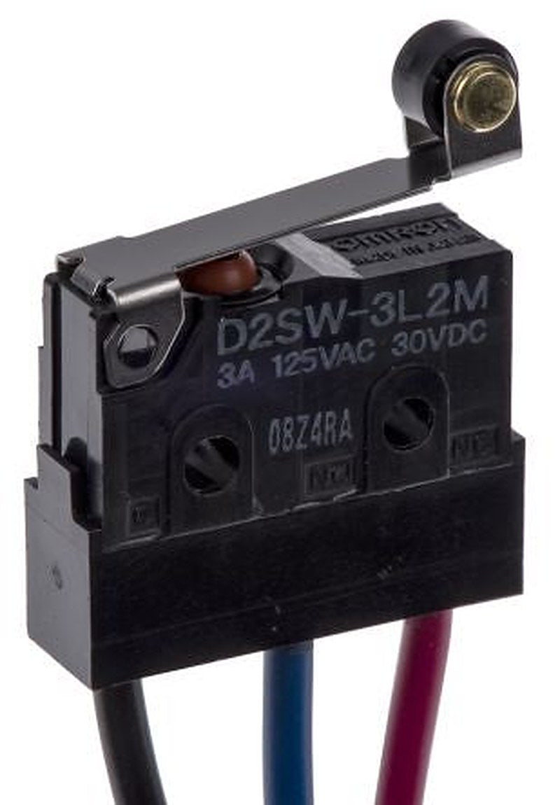 Omron Hinge Roller Lever Switch, Pre-Wired Terminal, 3A, 250 V ac, 30 V dc, SPDT, IP67