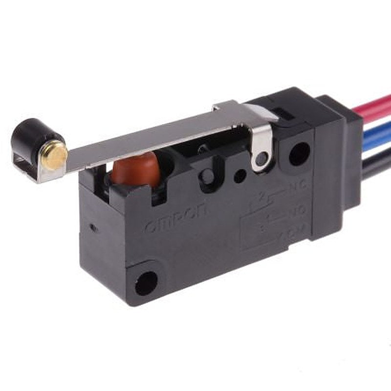 Omron Hinge Roller Lever Micro Switch, PCB Terminal Terminal, 30 V dc, SPDT, IP67