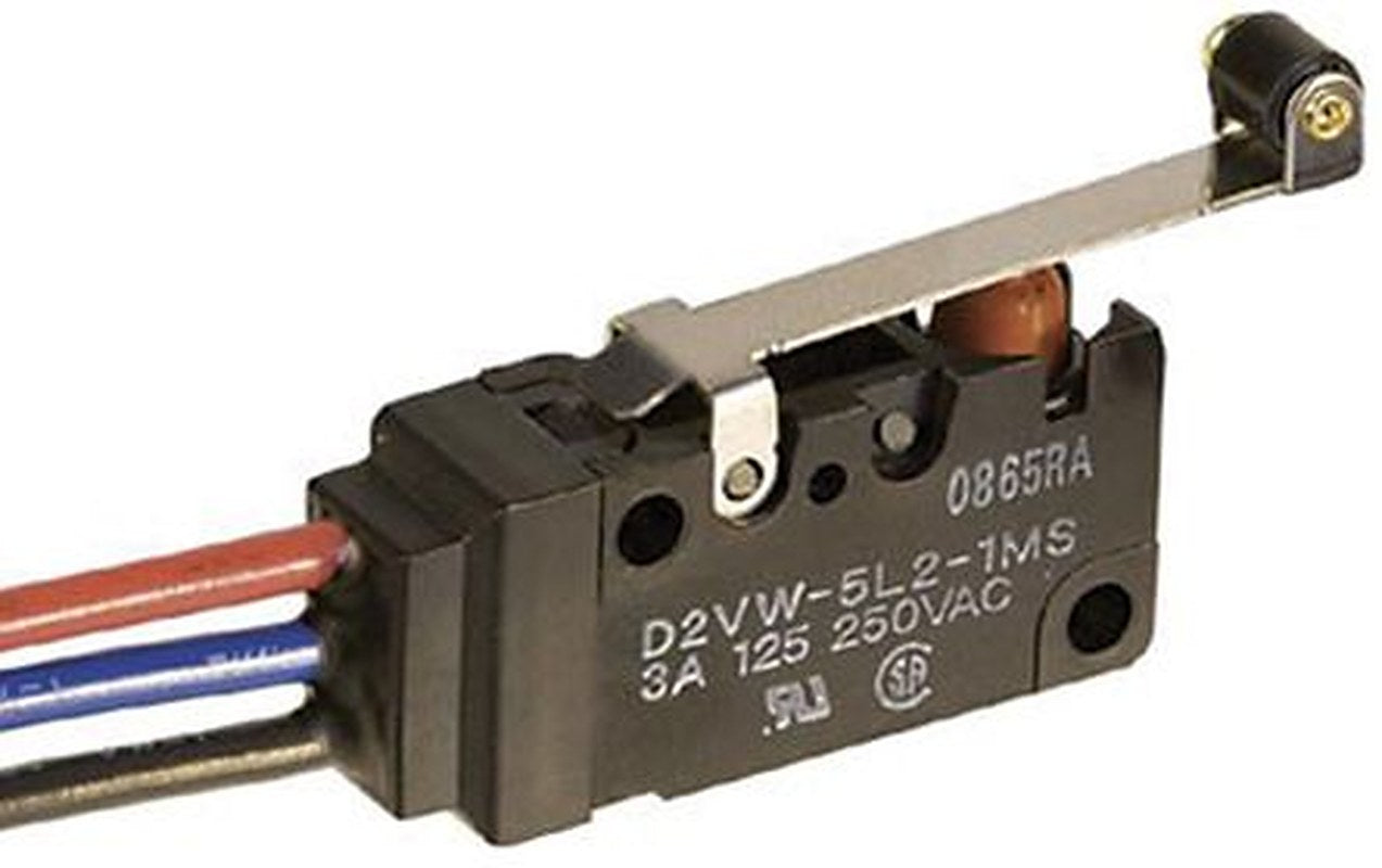 Omron Short Hinge Lever Micro Switch, Wire Terminal, 5 A, 250 V ac, 30 V dc, SPCO, IP67
