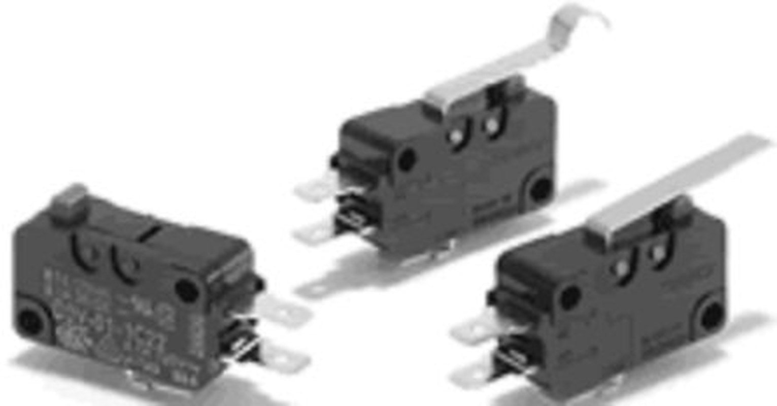 Omron D3V Series Hinge Roller Lever Limit Switch, SPDT, IP40, Silver Alloy Housing, 250V