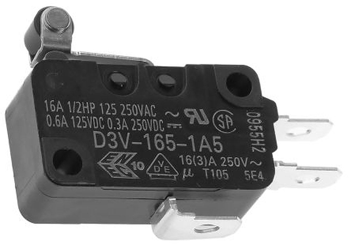 Omron Short Roller Lever Micro Switch, Solder Tab Terminal, 16A, SPDT, IP40