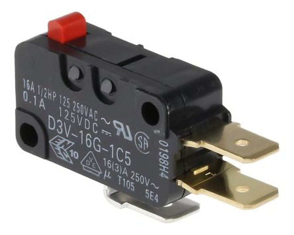 Omron Pin Plunger Micro Switch, Quick Connect Terminal, 16A, SPDT, IP40