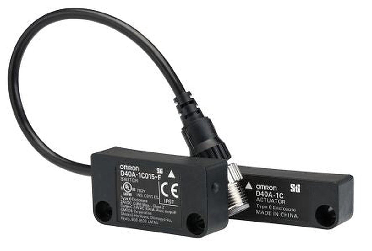Omron D40A Series Electronic Detection Non-Contact Safety Switch, PBT Housing, 125V dc, 1 NO, M12