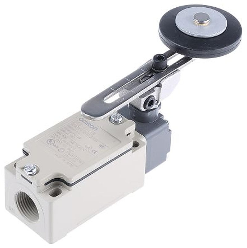 Omron D4B-@N Series Roller Lever Interlock Switch, 1 NO/1 NC, IP67, Die Cast Aluminium Housing, 400V ac, 2A