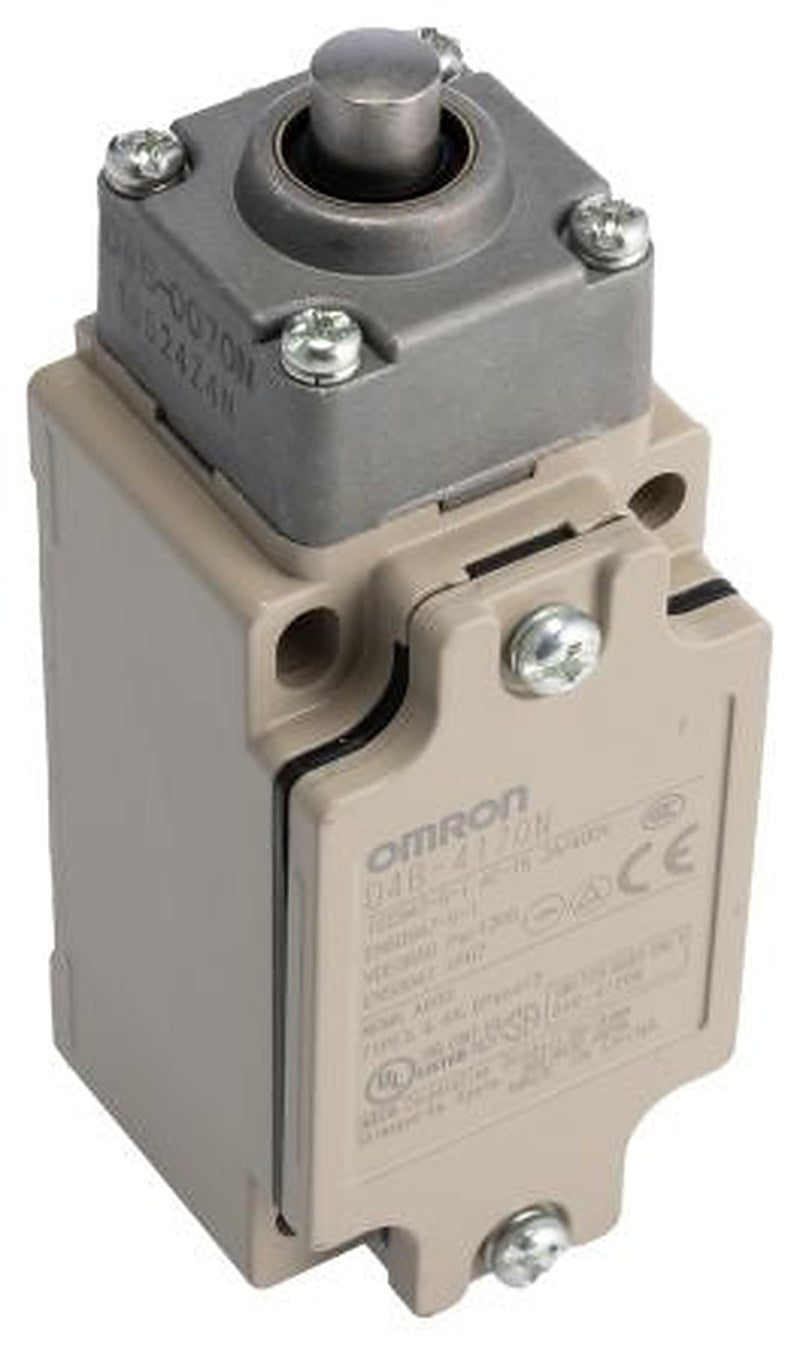 Omron D4B Series Plunger Limit Switch, 1 NO/1 NC, IP67, Metal Housing, 400V