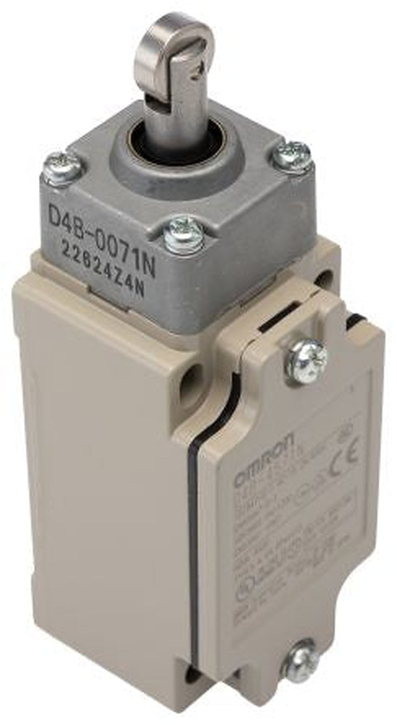 Omron D4B-@N Series Roller Plunger Limit Switch, IP67, Aluminium Housing, 400V ac, 2A
