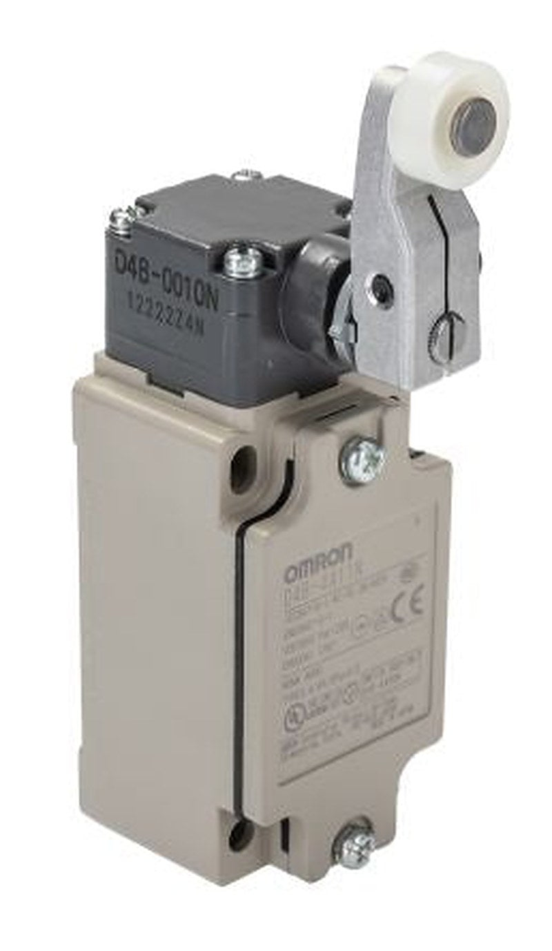 Omron D4B Series Roller Lever Safety Limit Switch, IP67, Metal Housing