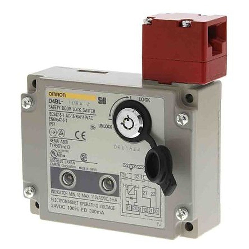 Omron D4BL Series Solenoid Interlock Switch, Power to Unlock