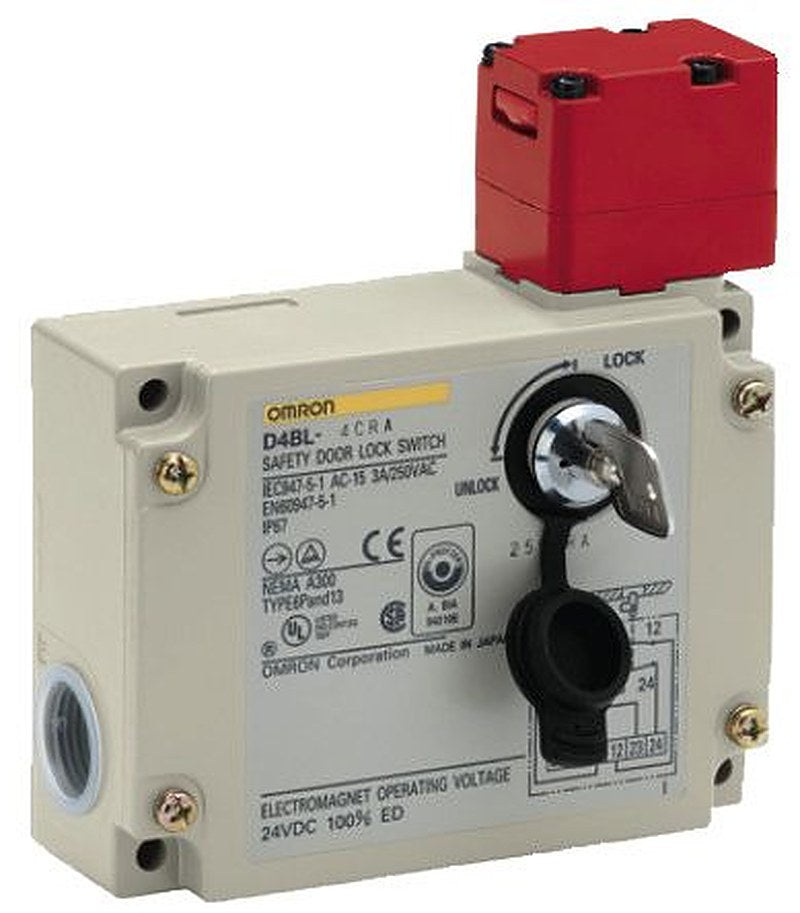 Omron D4BL Series Solenoid Interlock Switch Power to Lock/Unlock