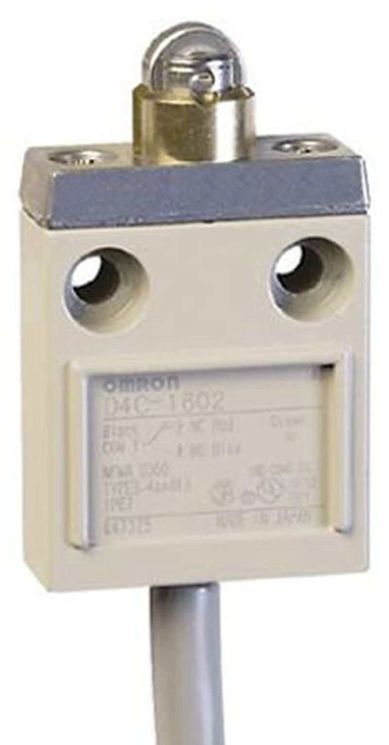 Omron D4C Series Roller Plunger Limit Switch, 1 NO/1 NC, IP67, 250V ac