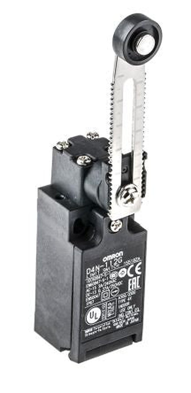 Omron D4n Series Roller Lever Interlock Switch, 1 NO/1 NC, IP67, Polyester Housing, 4A