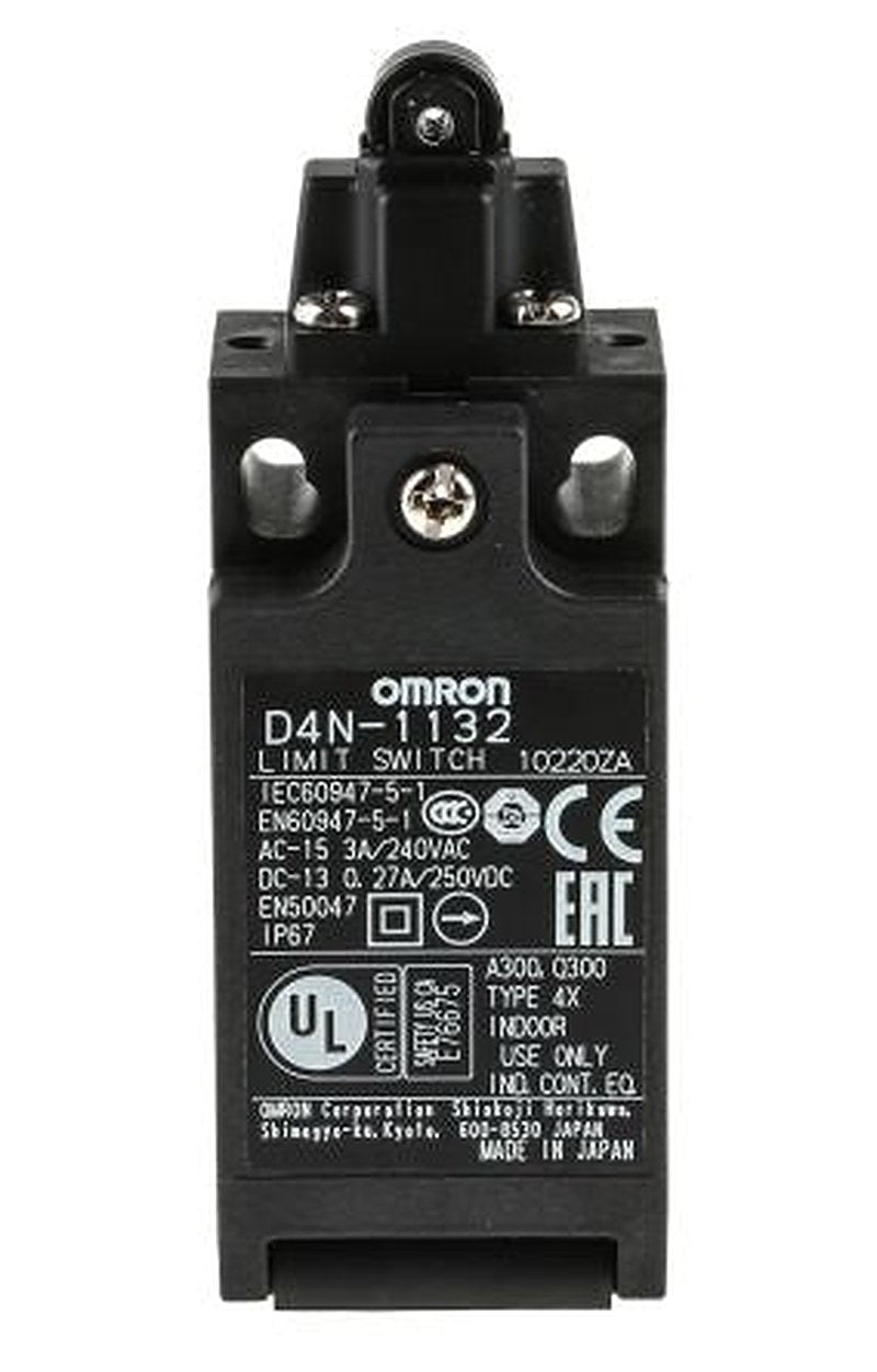 Omron D4n Series Roller Plunger Interlock Switch, 1 NO/1 NC, IP67