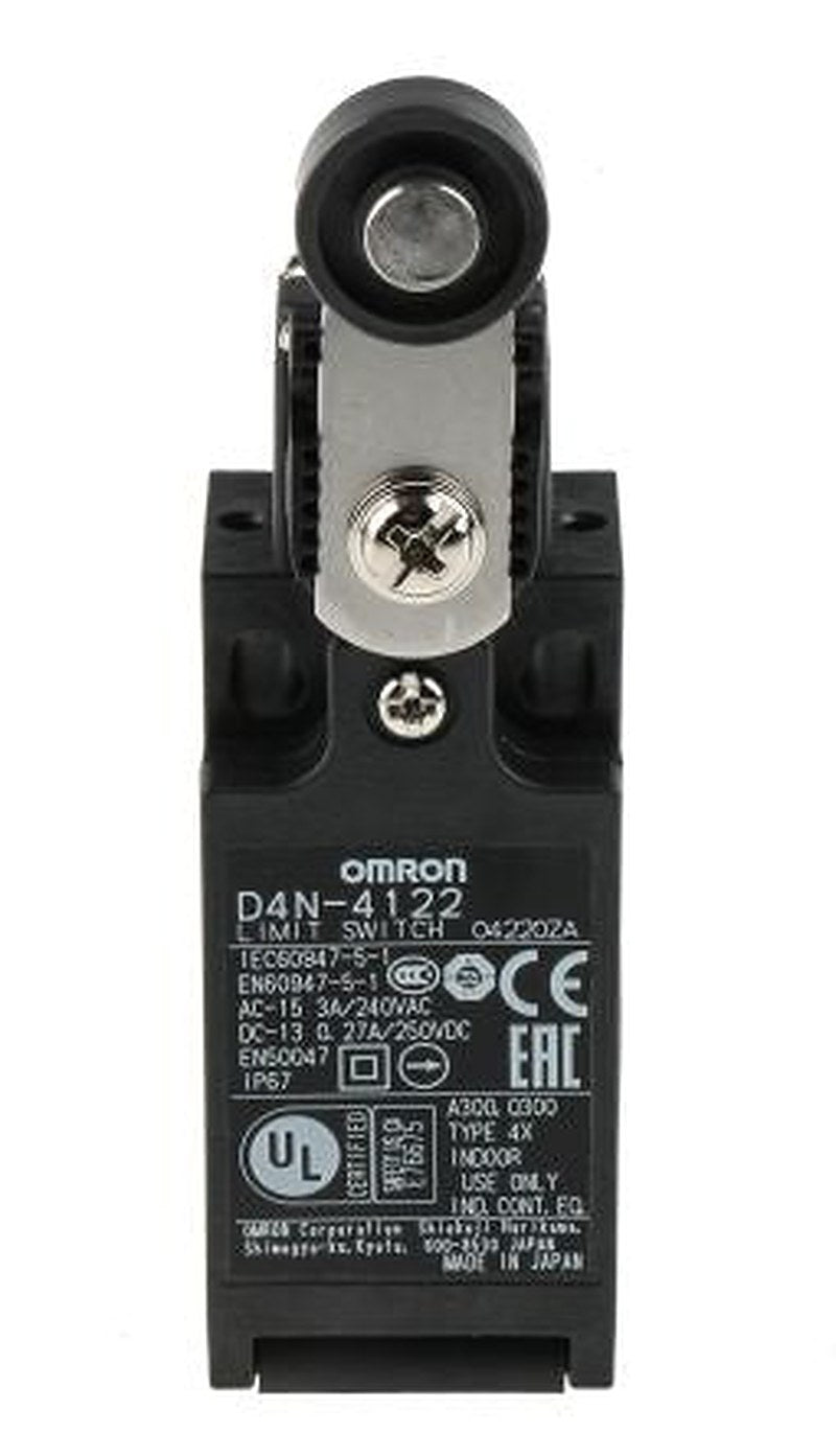 Omron D4n Series Roller Lever Interlock Switch, 1 NO/1 NC, IP67, Polyester Housing, 4A