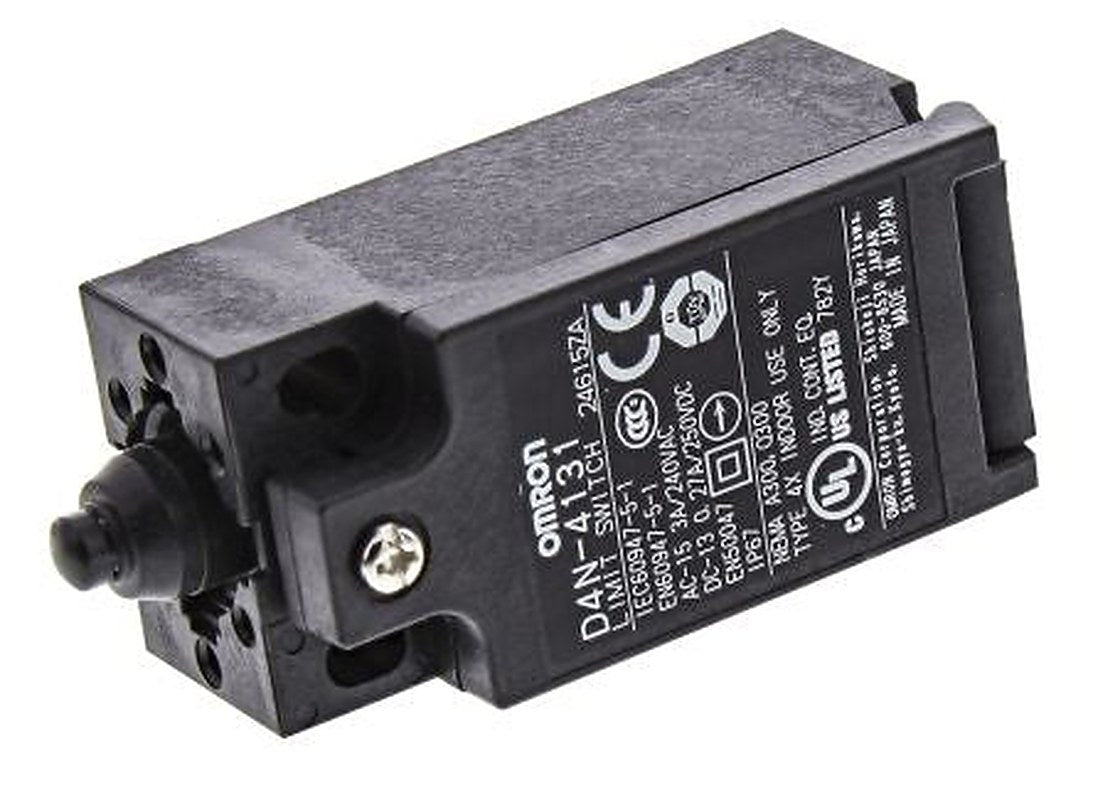 Omron D4n Series Plunger Limit Switch, 1 NO/1 NC, IP67, Polyester Housing, 4A