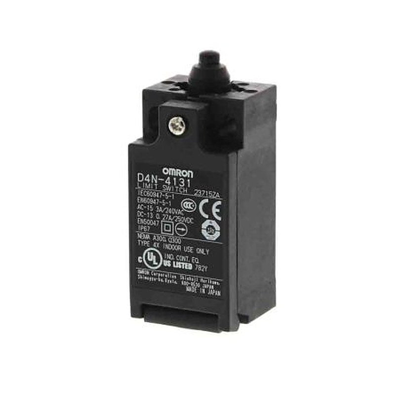 Omron D4n Series Plunger Limit Switch, 1 NO/1 NC, IP67, Metal Housing