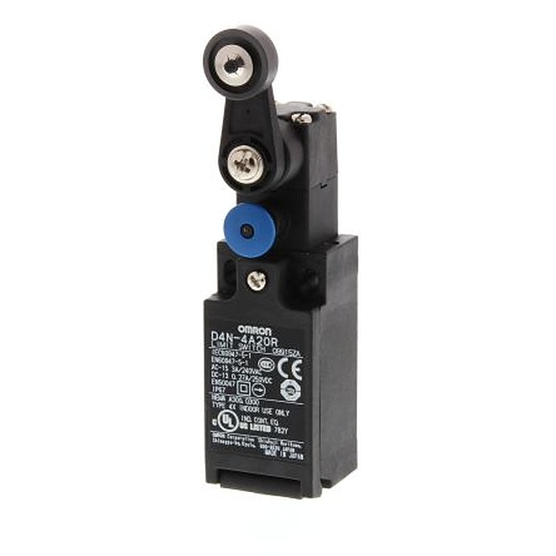 Omron D4n Series Roller Lever Limit Switch, 1 NO/1 NC, IP67, Plastic Housing, 240V, 10A