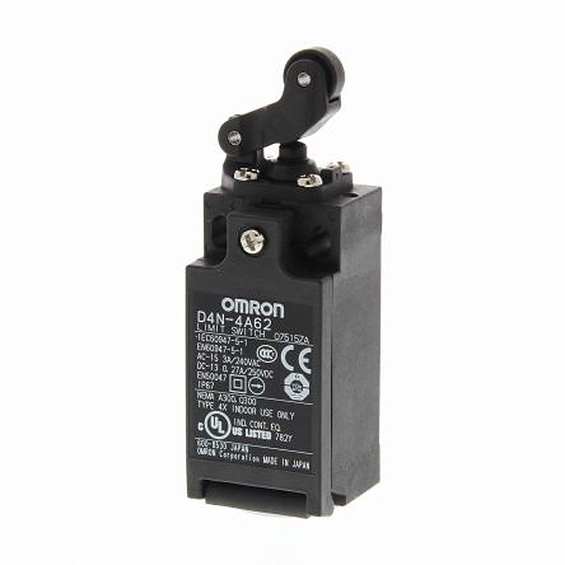 Omron D4n Series Roller Lever Limit Switch, 1 NO/1 NC, IP67, Plastic Housing, 240V, 10A