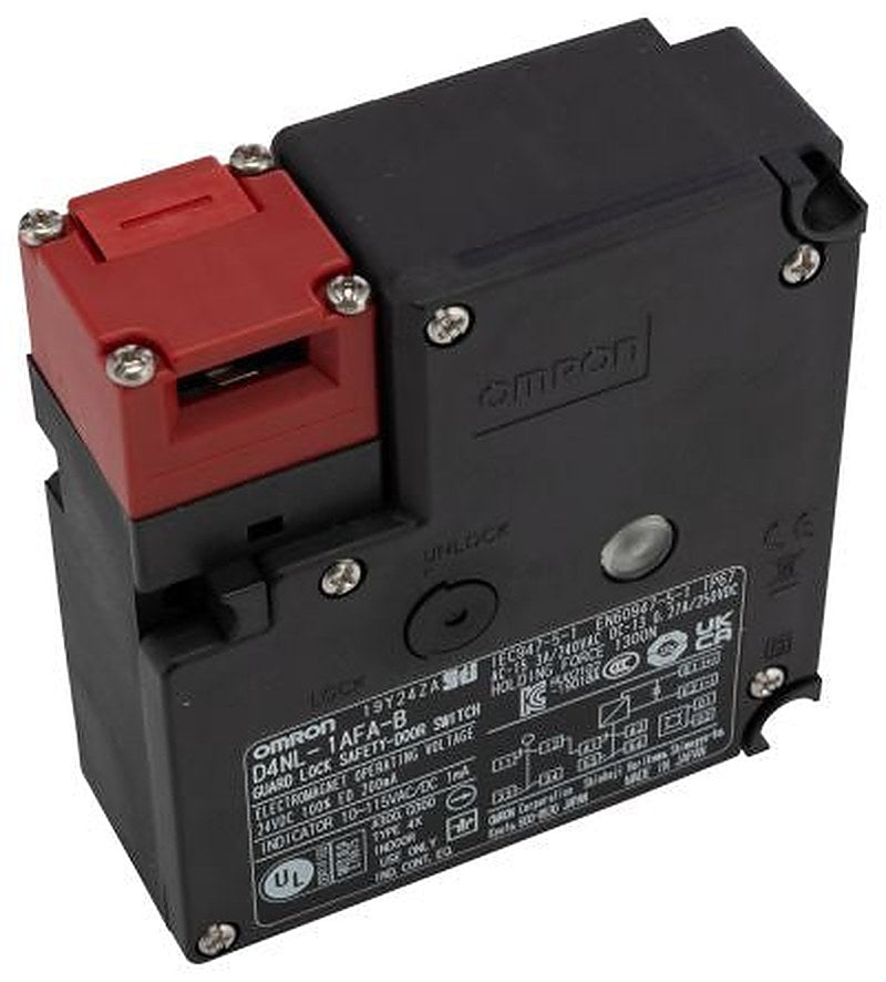 Omron D4NL Series Solenoid Interlock Switch, Power to Unlock