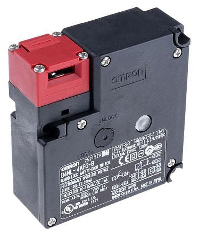 Omron D4NL Series Solenoid Interlock Switch, Power to Lock