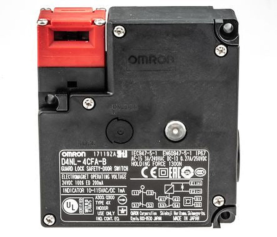 Omron D4NL Series Solenoid Interlock Switch, Power to Unlock