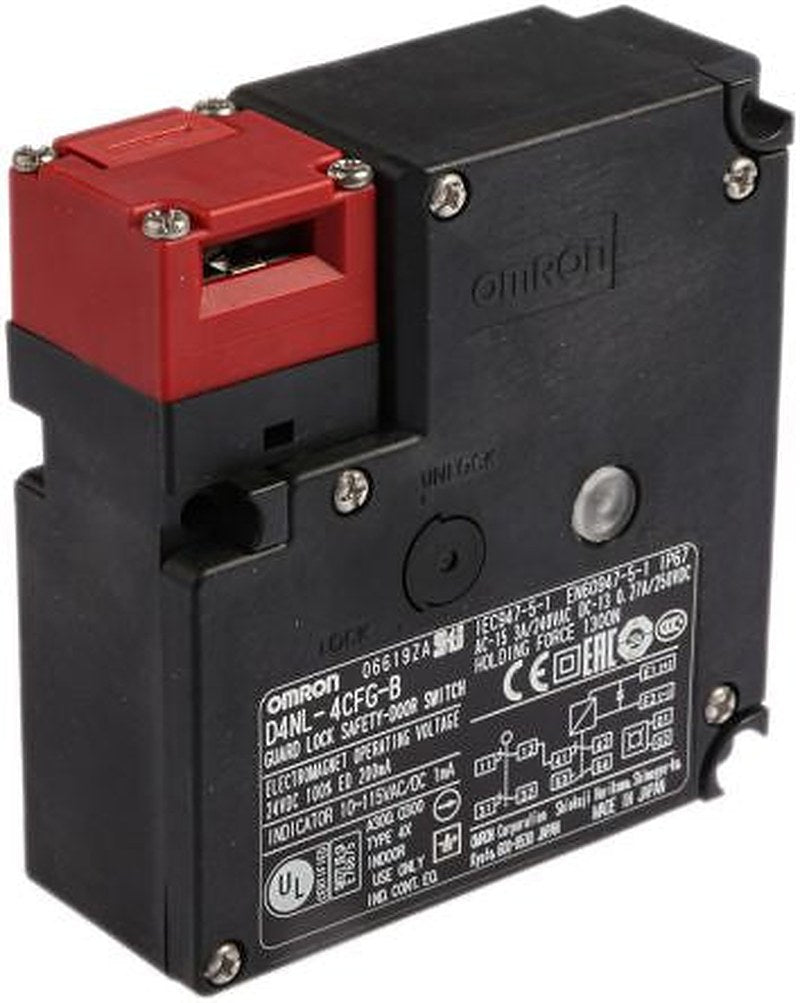 Omron D4NL Series Solenoid Interlock Switch, Power to Lock