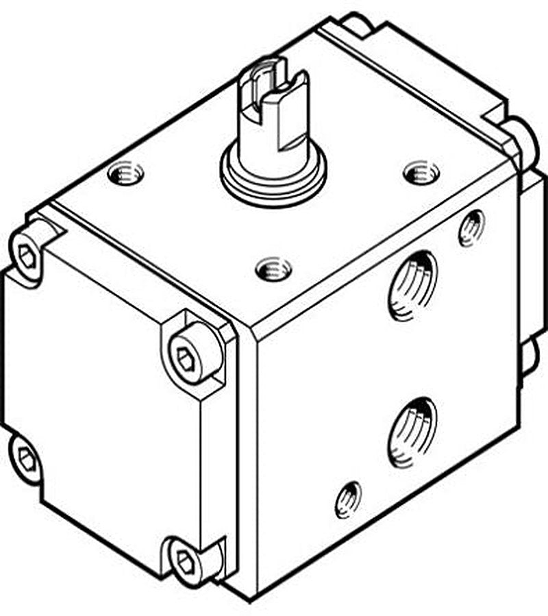 Festo DAPS Series 8.4 bar Single Acting Action Rotary Actuator, 90 °
